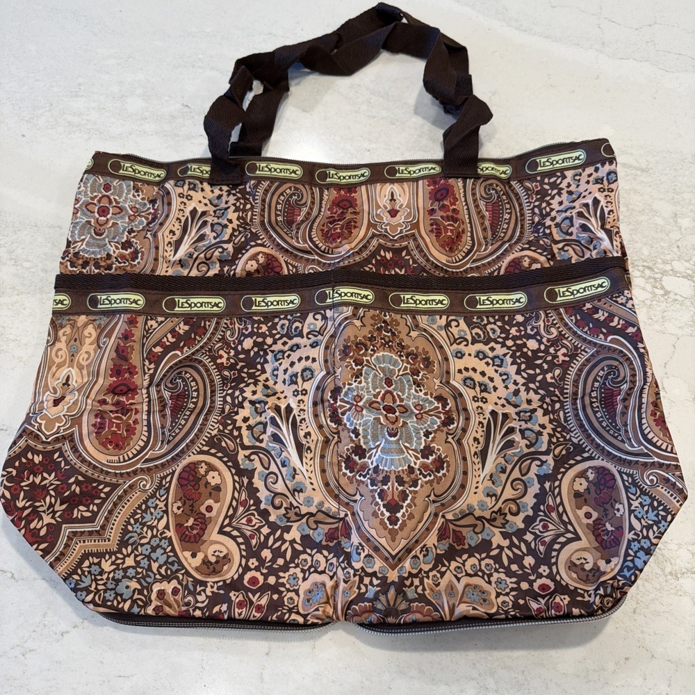 LeSportsac Foldable Compact Paisley Shopping Tote Bag